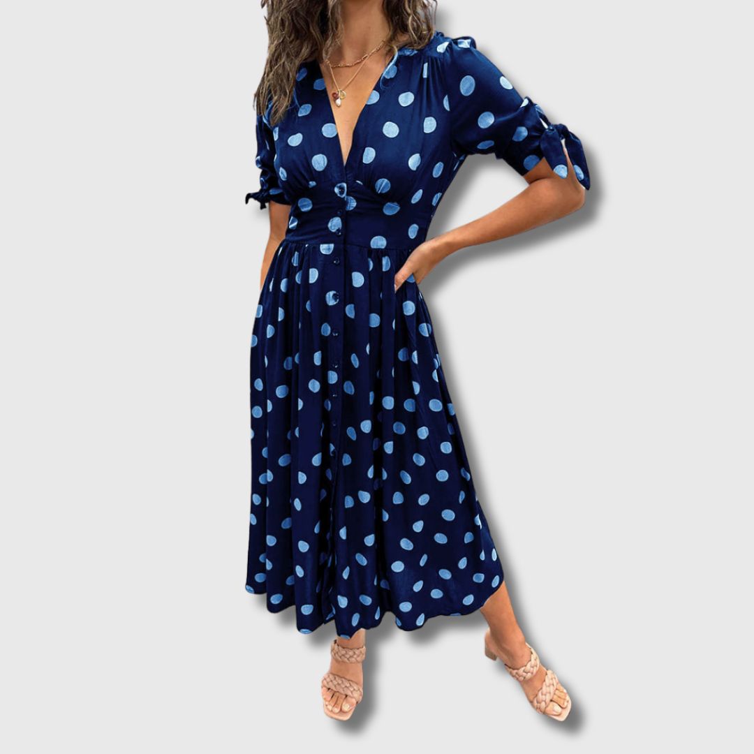 Monique – Vintage polka dot dress for women