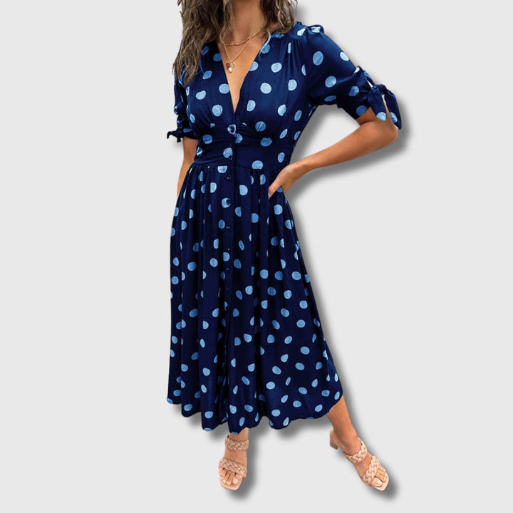Monique – Vintage polka dot dress for women