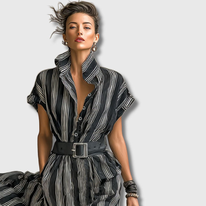 Sanja – Elegant Maxi Chiffon Dress