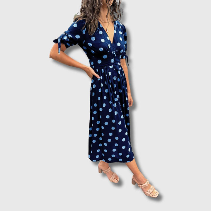 Monique – Vintage polka dot dress for women