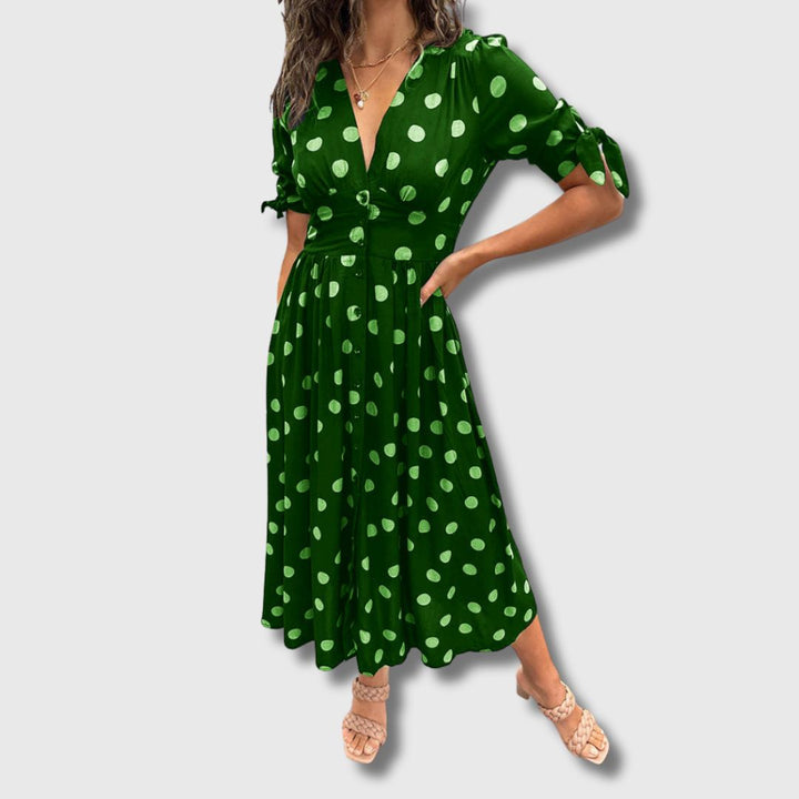 Monique – Vintage polka dot dress for women