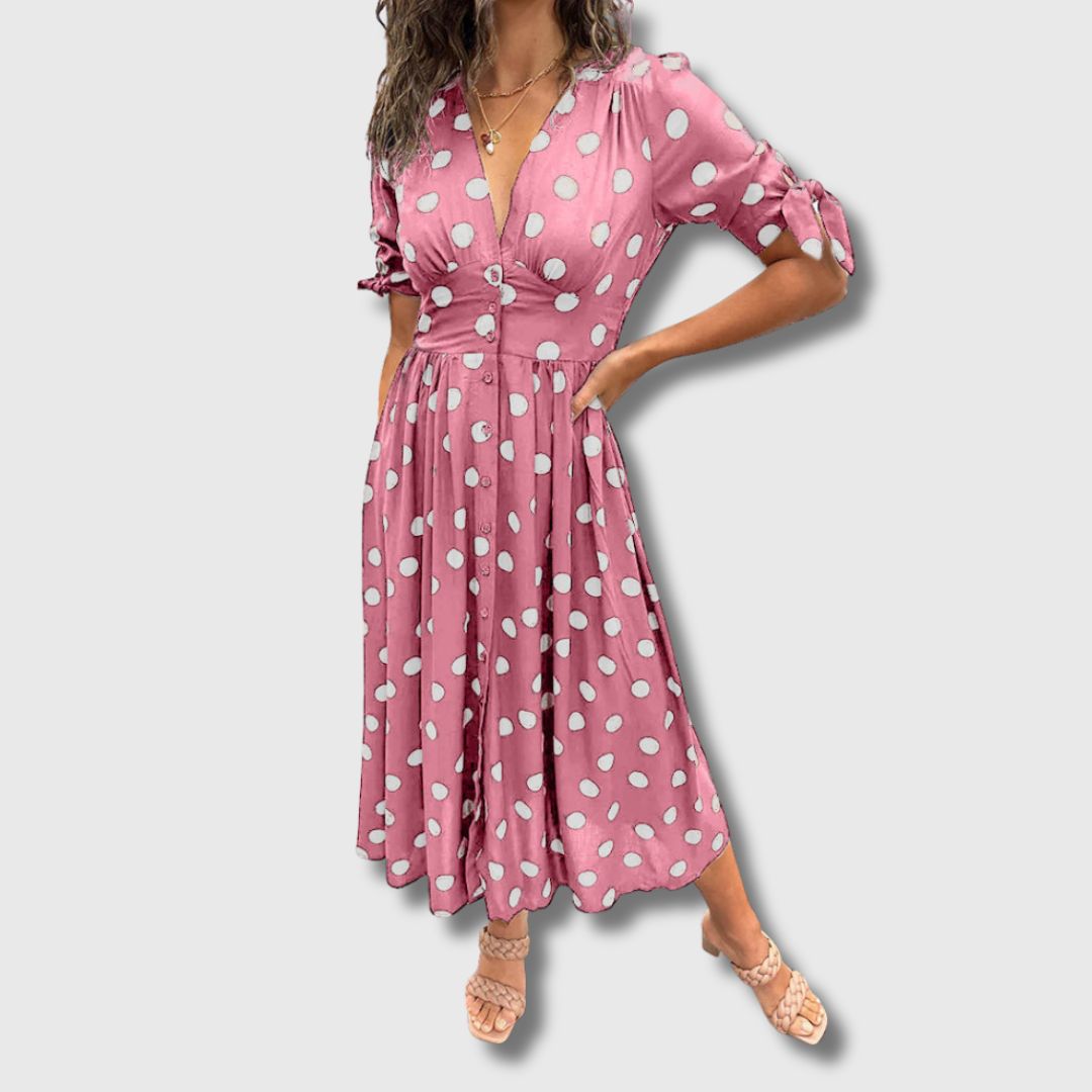 Monique – Vintage polka dot dress for women