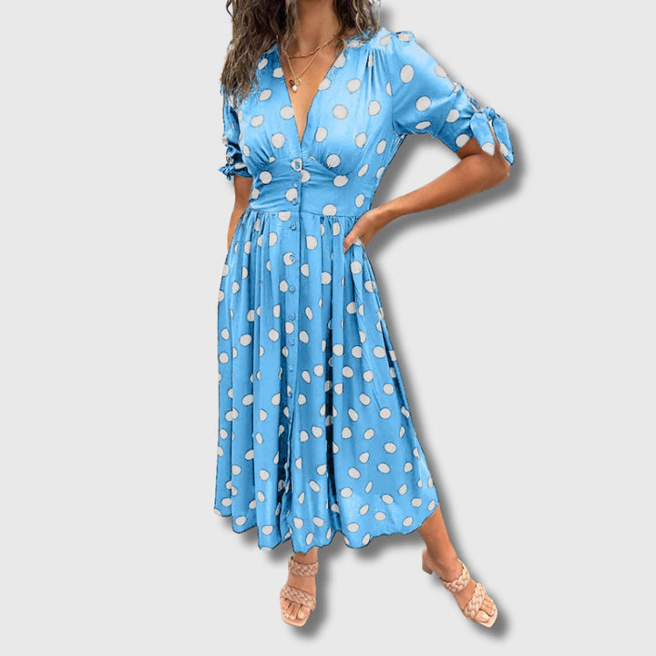 Monique – Vintage polka dot dress for women