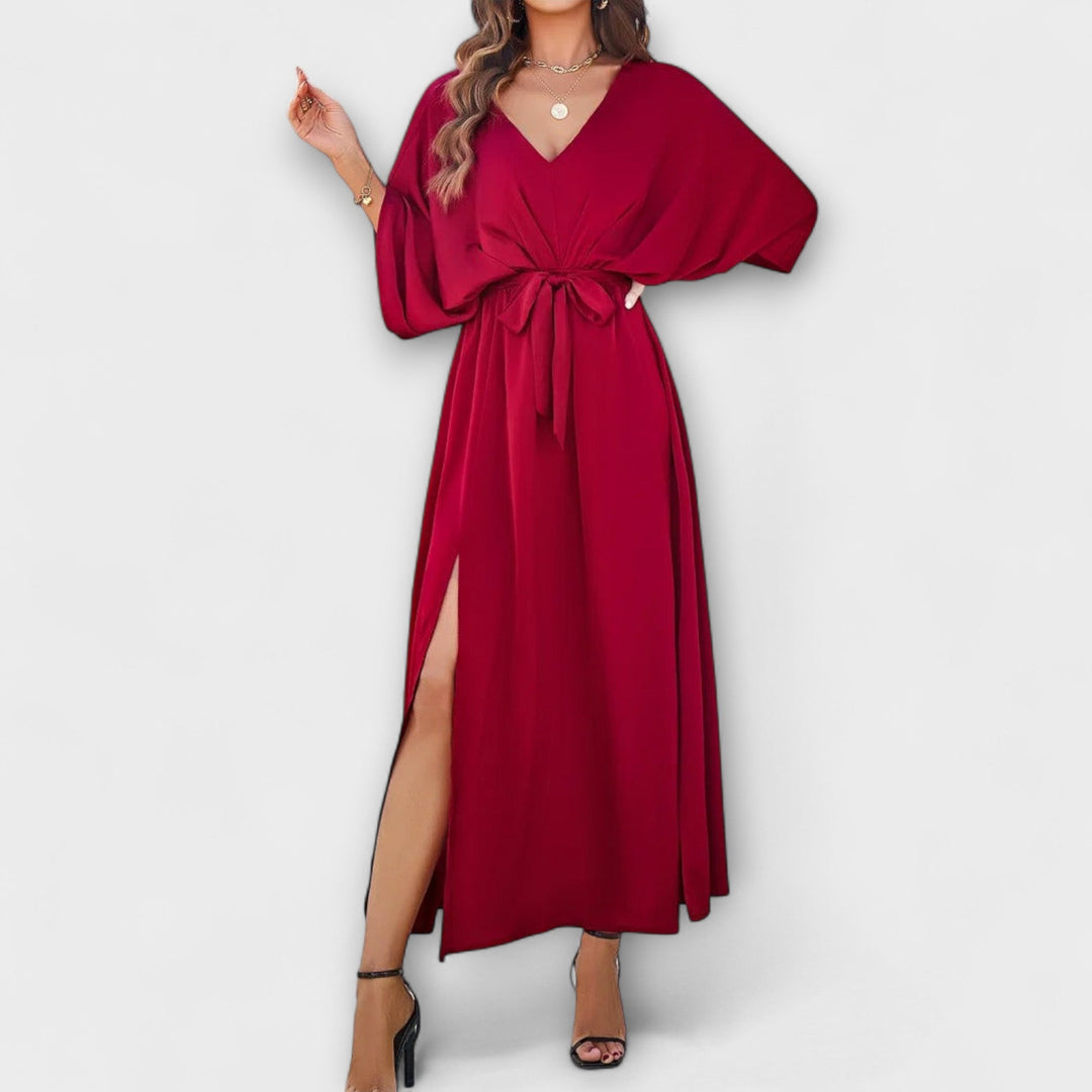 Sabrina – Sophisticated Maxi Dress with V-Neck