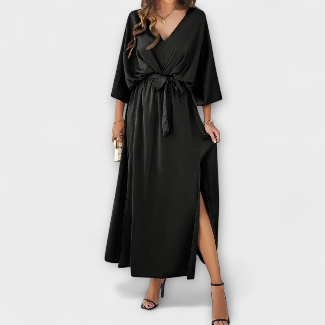 Sabrina – Sophisticated Maxi Dress with V-Neck
