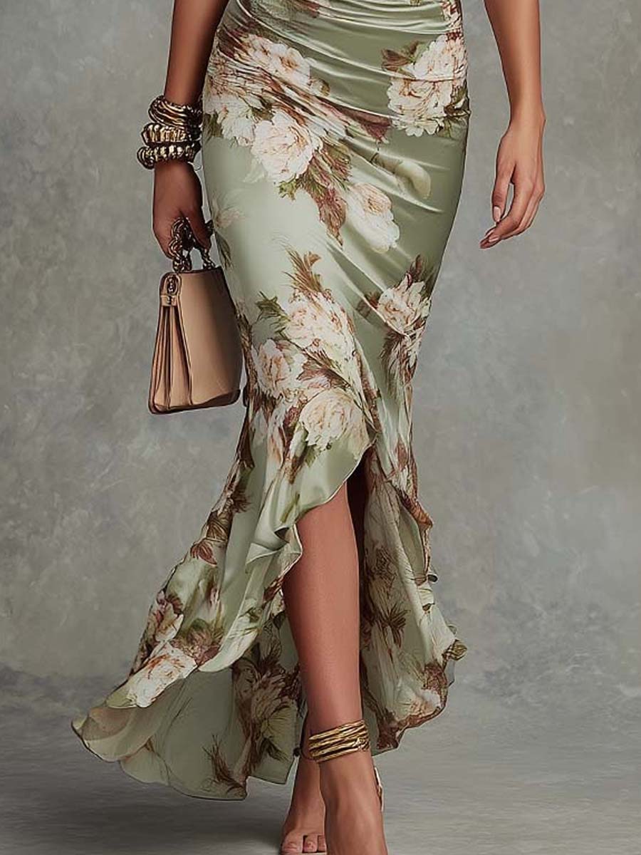 Anastasia - Luxury Asymmetrical Satin Dress
