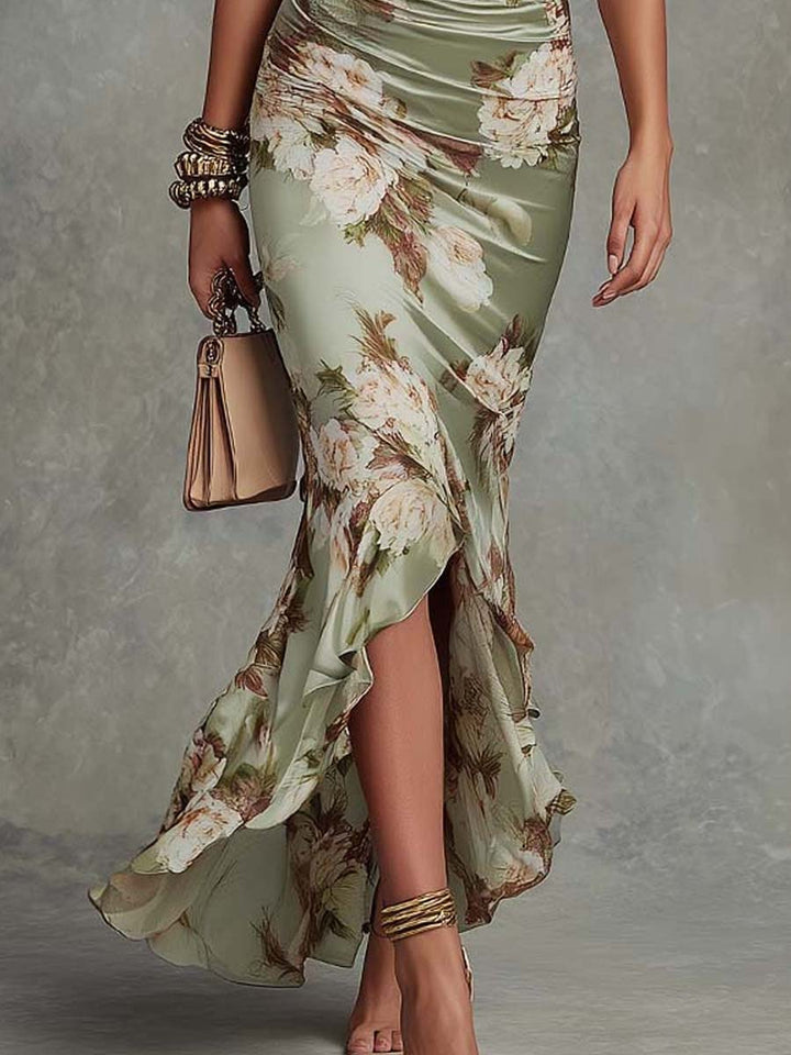 Anastasia - Luxury Asymmetrical Satin Dress