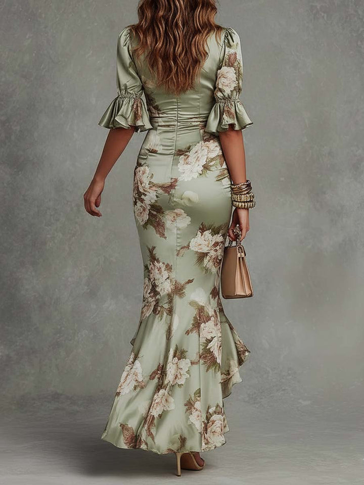 Anastasia - Luxury Asymmetrical Satin Dress