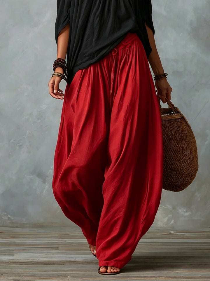Off-the-Shoulder Top and Lantern Trousers