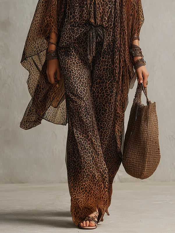 Luxury Boho Leopard Ensemble 3 Pieces