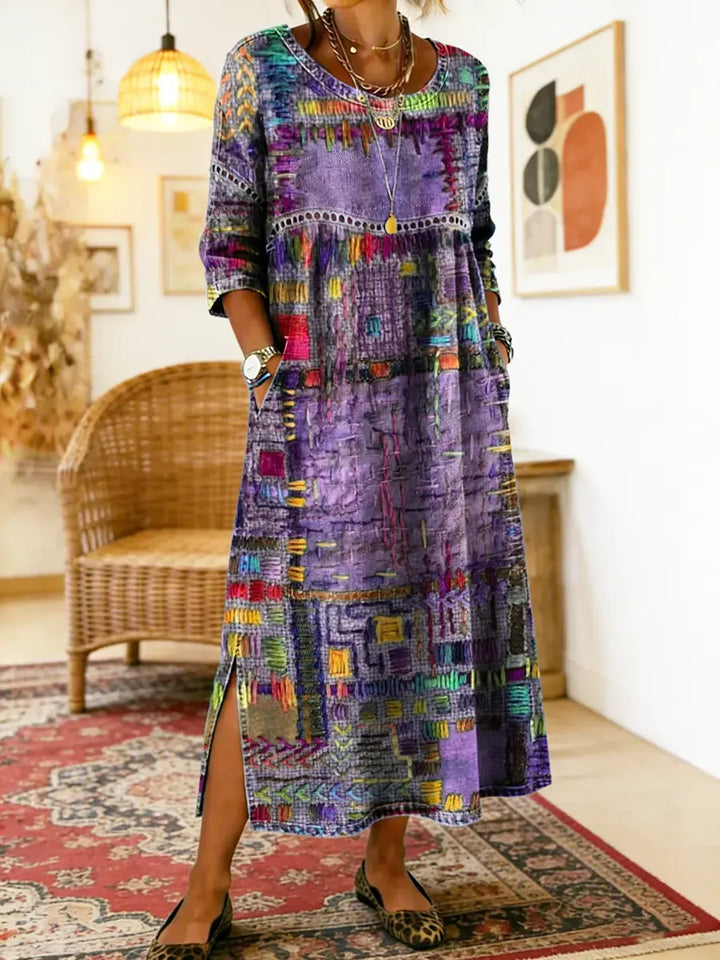 Lara - Colourful Ethnic Maxi Dress
