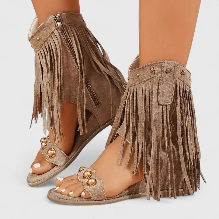 Eira - Chic Sandals with Fringes