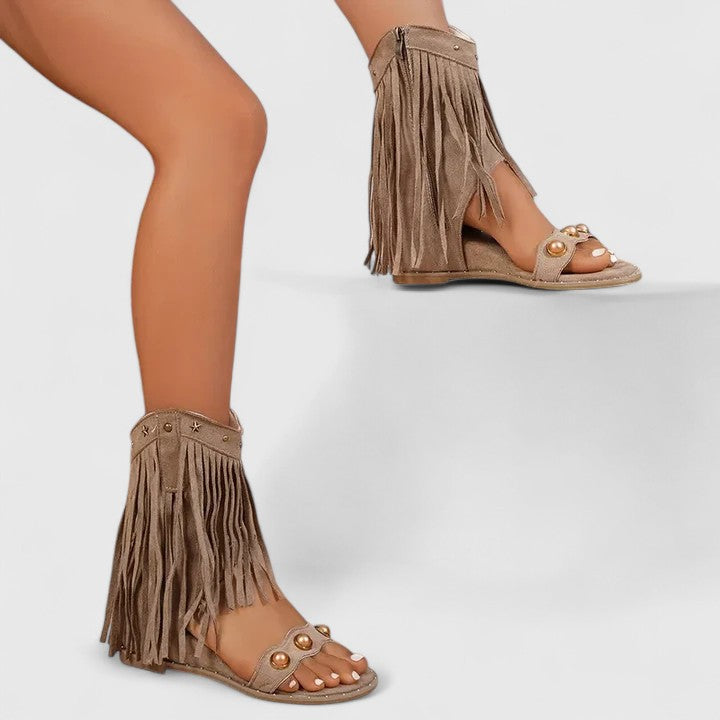 Eira - Chic Sandals with Fringes