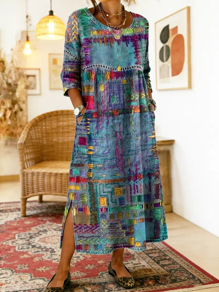 Lara - Colourful Ethnic Maxi Dress