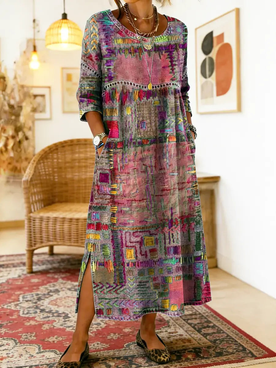 Lara - Colourful Ethnic Maxi Dress