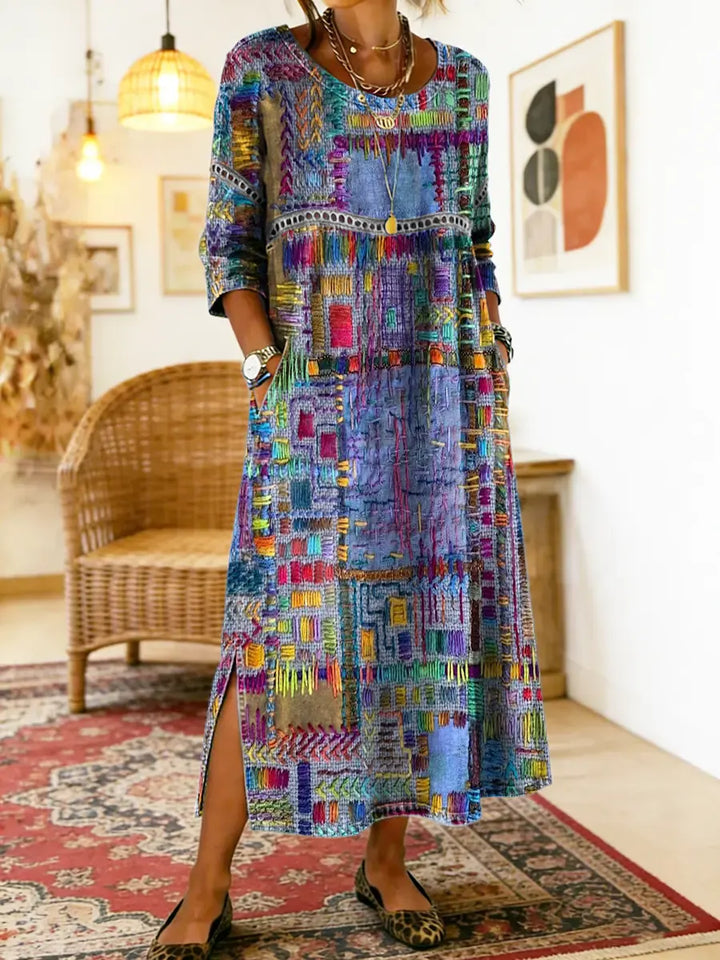 Lara - Colourful Ethnic Maxi Dress