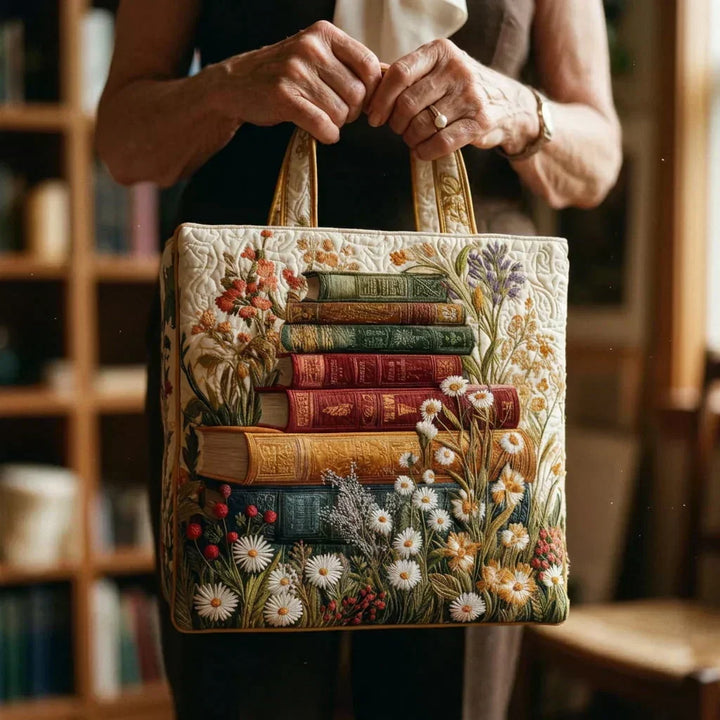 Quilted Artisan Handbag - Floral Pattern