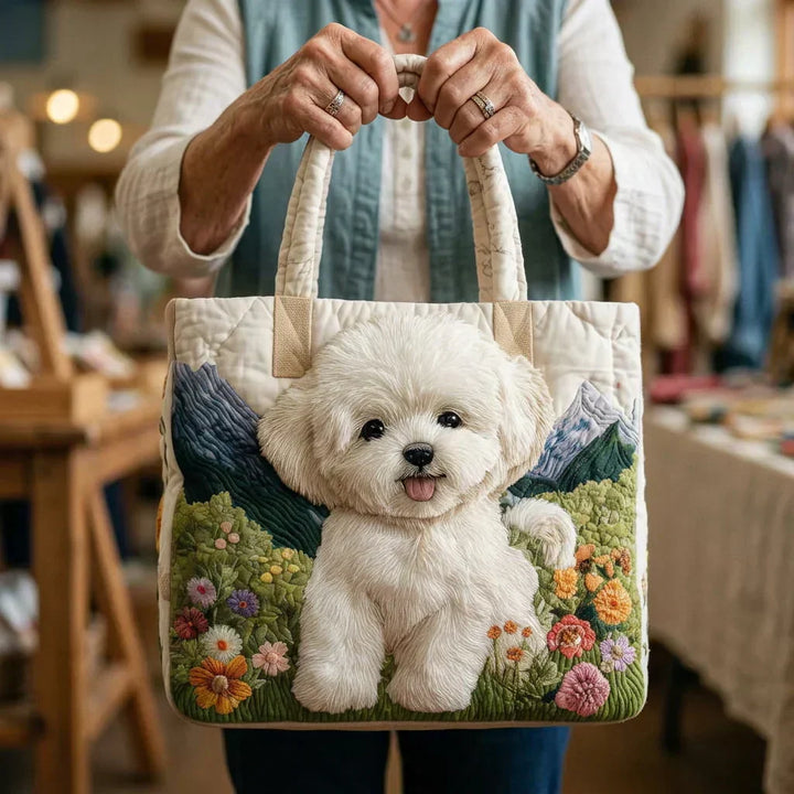 Quilted Fabric Bag - Enchanted Dog