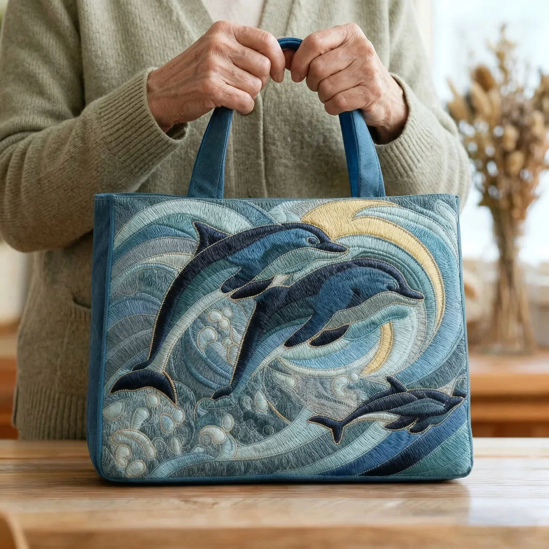 Artisan Tote Bag - Ocean Dolphin
