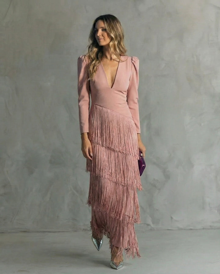 Clara – Elegant Dress with Fringes