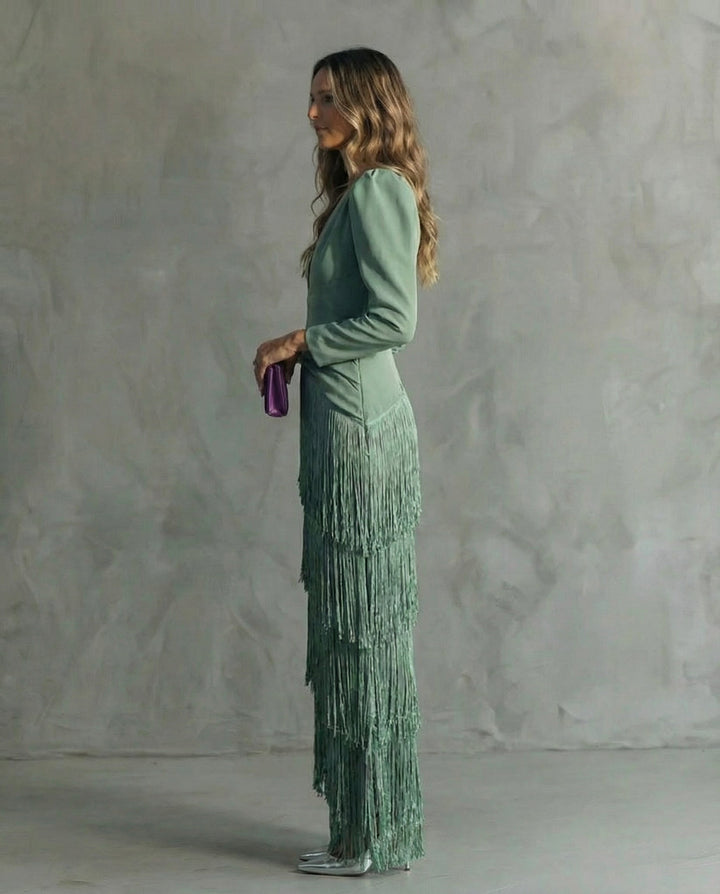 Clara – Elegant Dress with Fringes