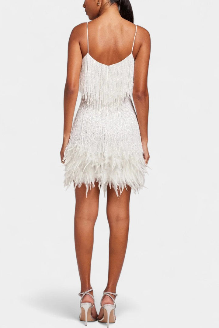 Mirjana Mini Dress with Feathers