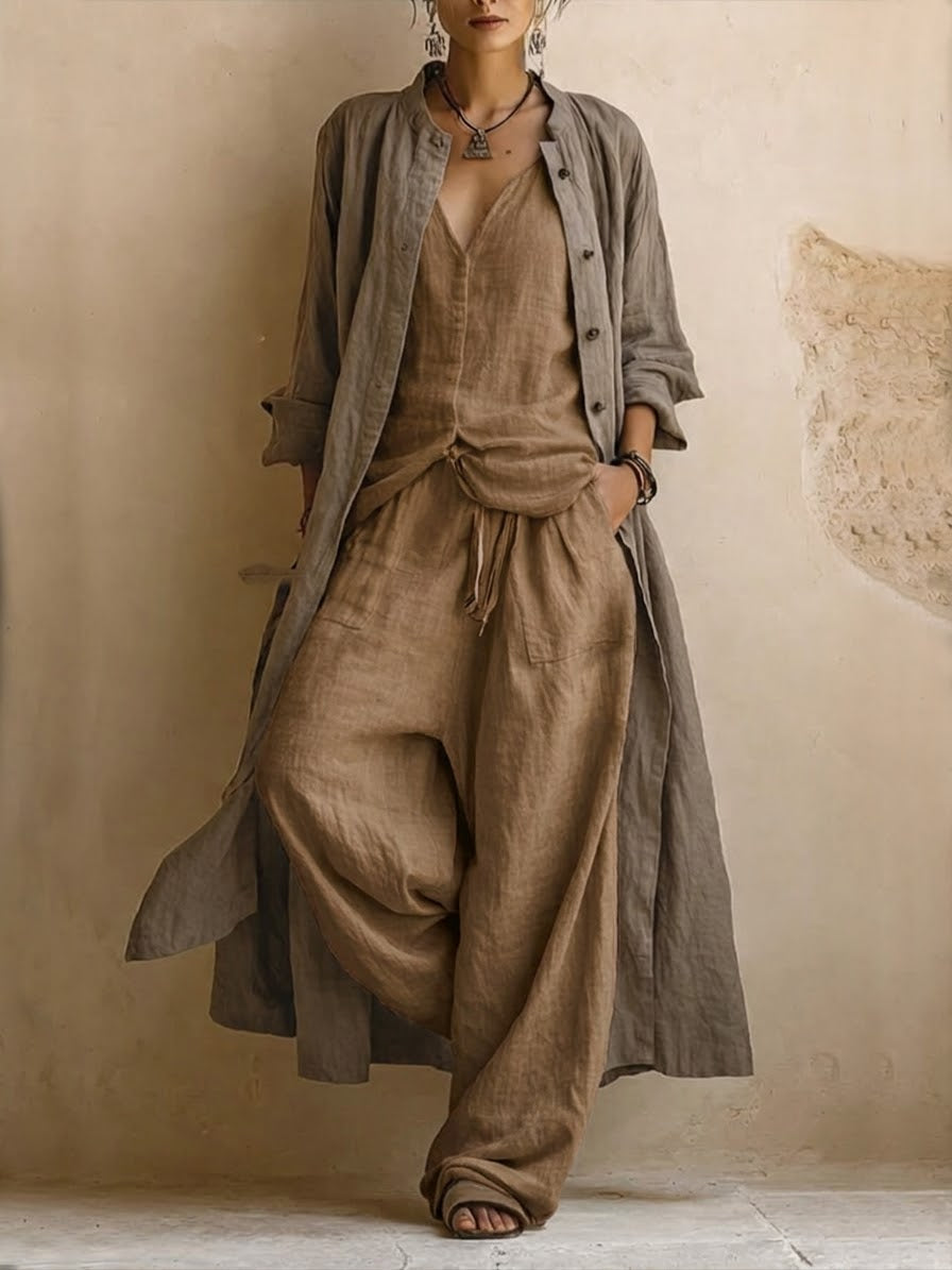 3-Piece Linen Boho Set